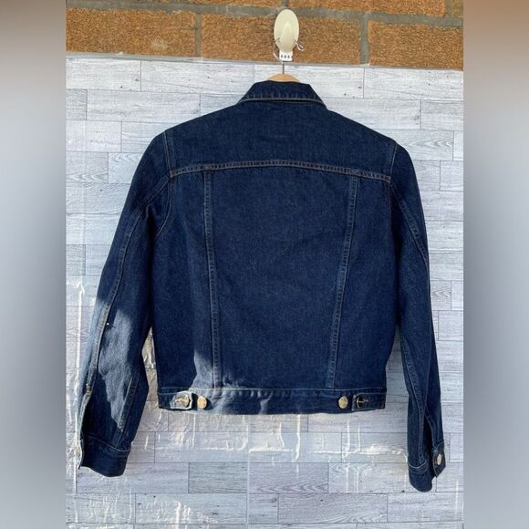Goldsign The Pleat Cropped Denim Jacket size medium - Picture 7 of 13
